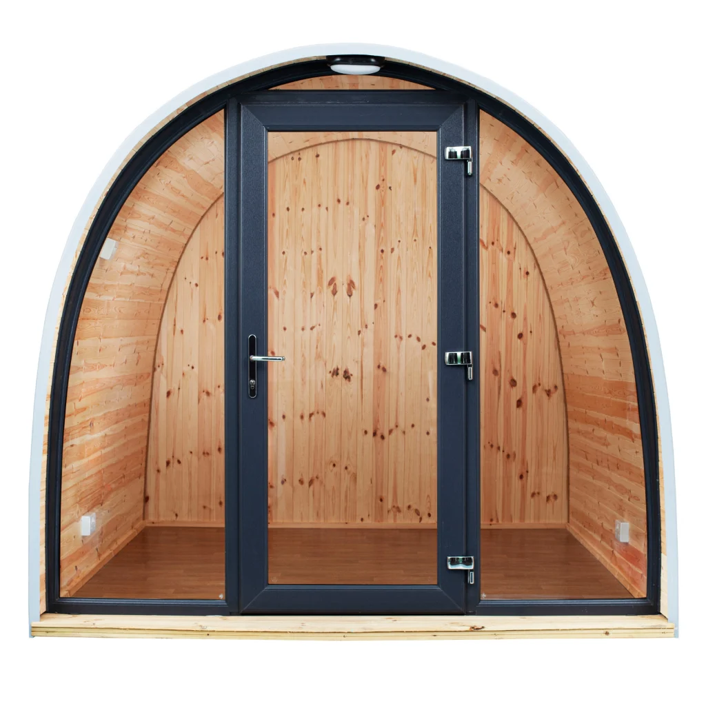 glass fronted pod in anthracite finish
