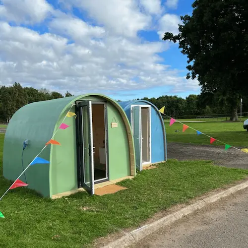 garden glamping pods in uk