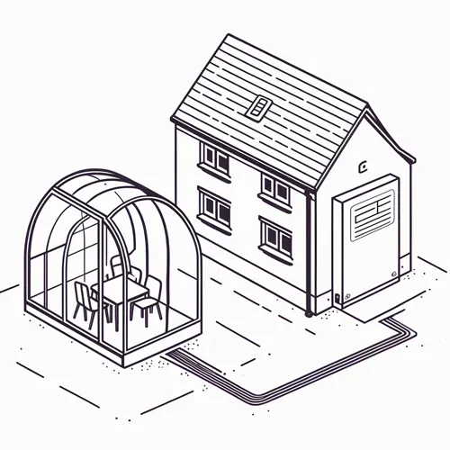 garden pod electric installation