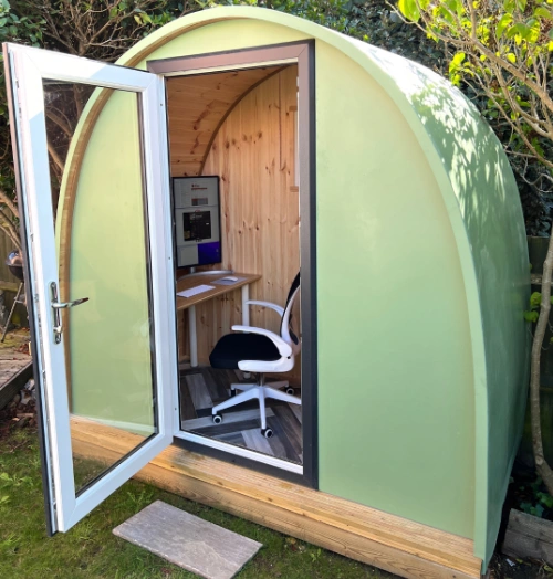 office garden pod in a house in uk